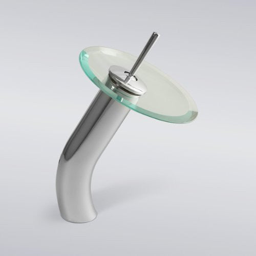 Aqua Decor Waterfall Tall Single Hole Mount Bathroom Vanity Faucet - (Chrome)