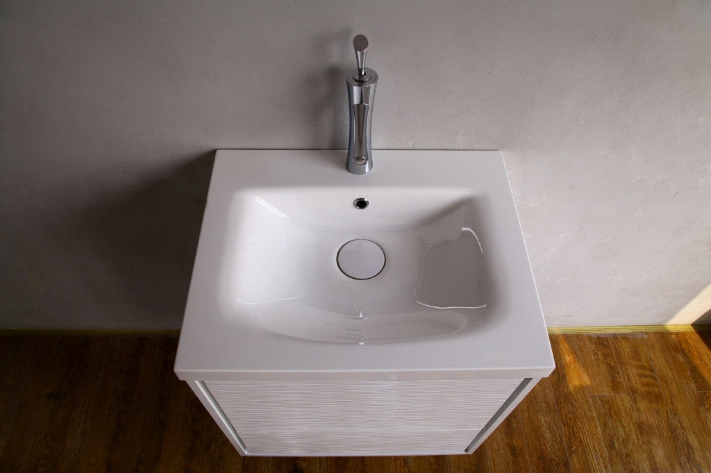 Aquamoon Wave 24 Modern Bathroom Vanity Set - White