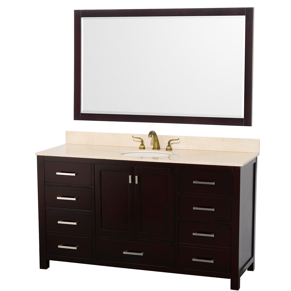 WYNDHAM COLLECTION Abingdon 60-inch Single Bathroom Vanity Set - Espresso