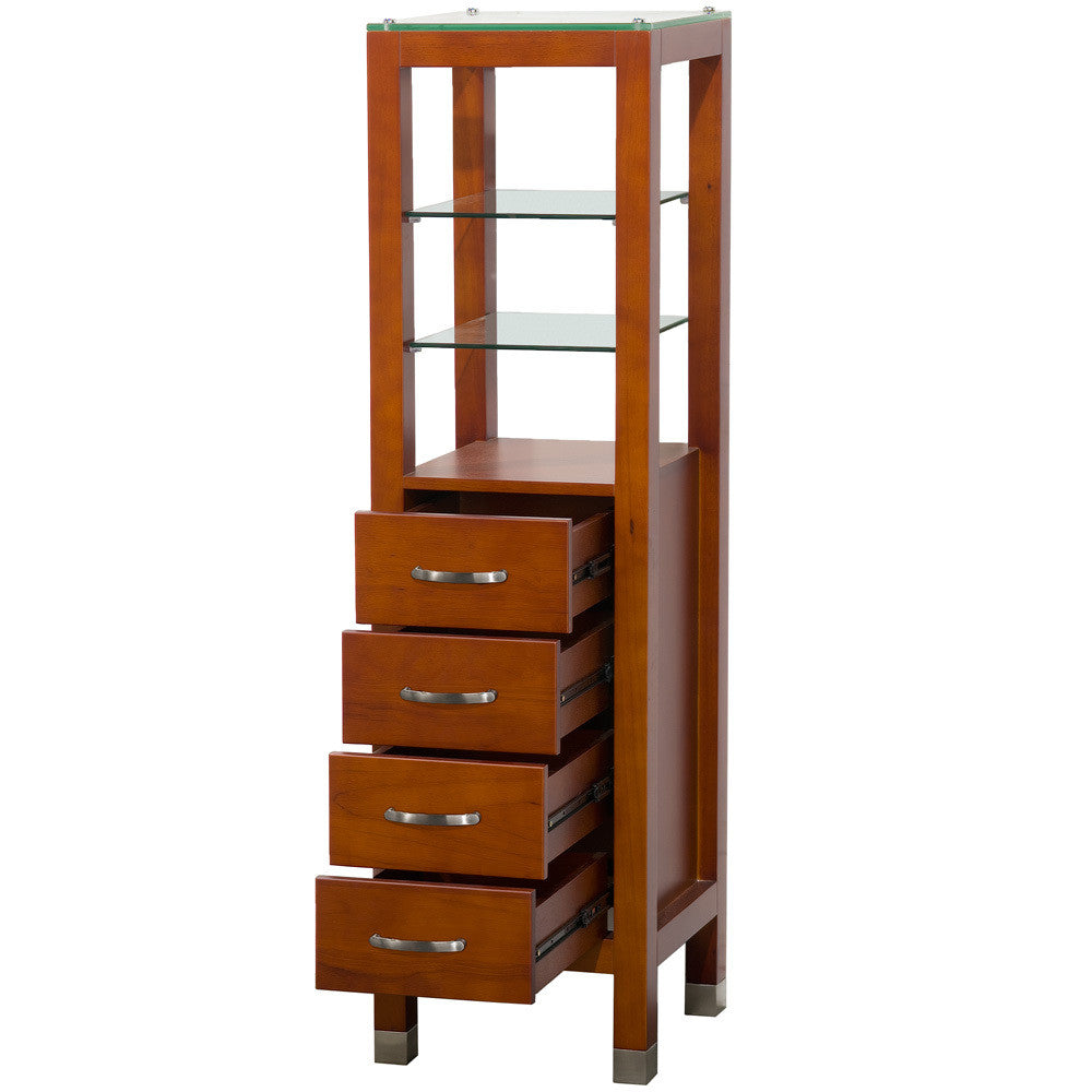 Wyndham Collection Tavello Linen Tower - Cherry