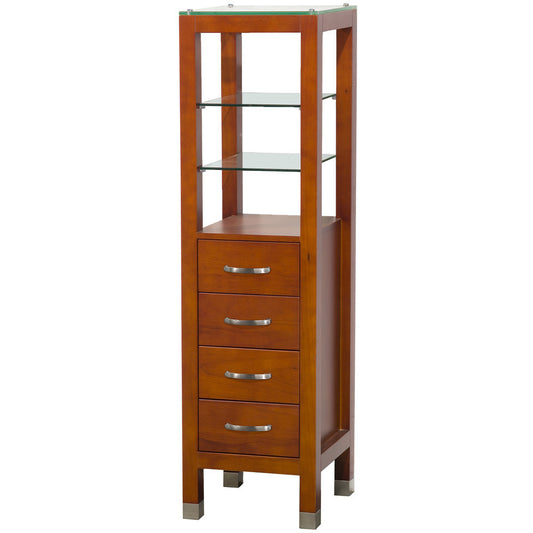 Wyndham Collection Tavello Linen Tower - Cherry
