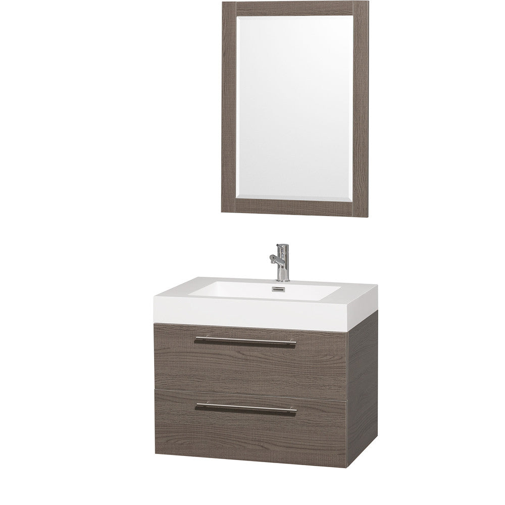 Wyndham Collection Amare 30 Bathroom Vanity Set Grey Oak