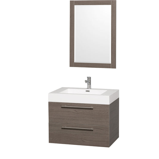 Wyndham Collection Amare 30 Bathroom Vanity Set Grey Oak