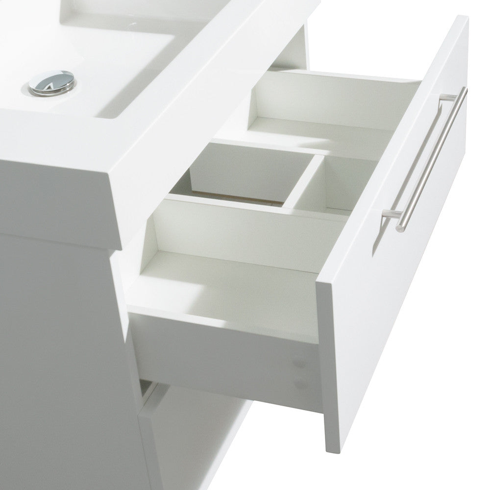 Wyndham Collection Amare 30 Bathroom Vanity Set Glossy White