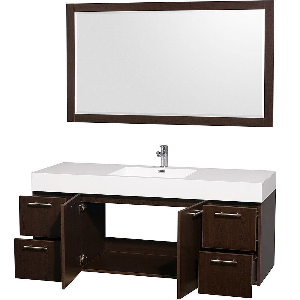 Wyndham Collection Amare 60 Single Bathroom Vanity Set - Espresso