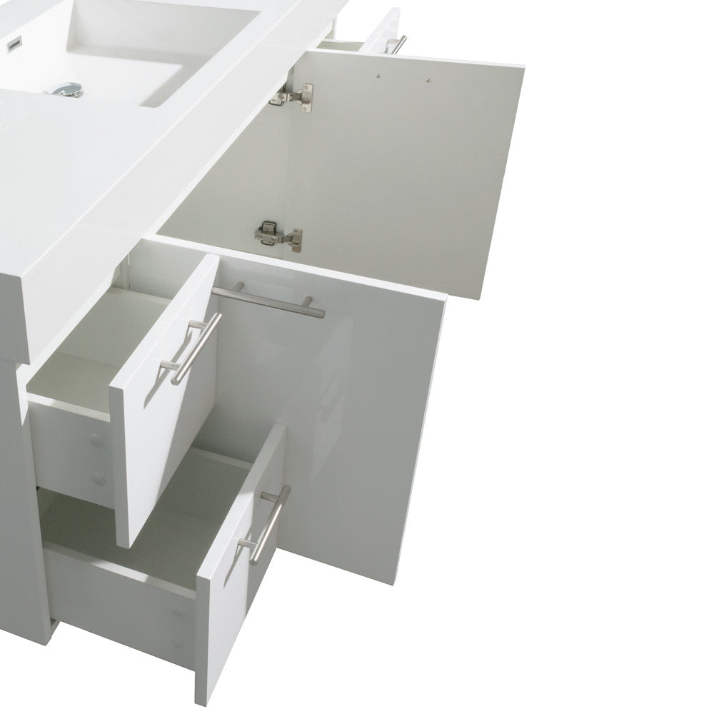 Wyndham Collection Amare 60 Single Bathroom Vanity Set - Glossy White