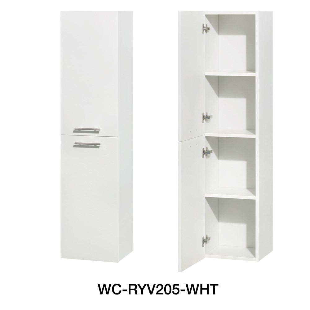 Wyndham Collection Amare 36" Wall-Mounted Bathroom Vanity Set With Integrated Sink - Glossy White
