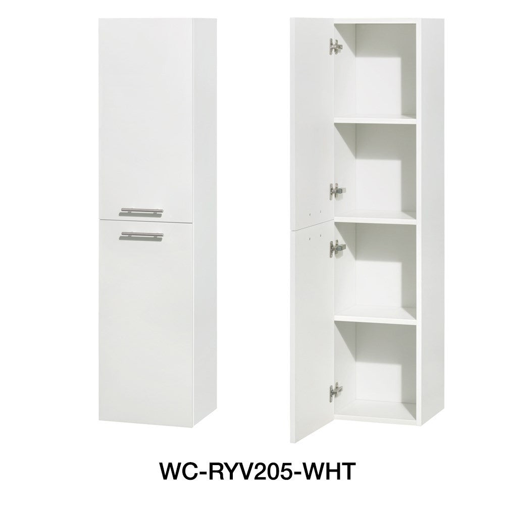 Wyndham Collection Amare 72" Wall-Mounted Double Bathroom Vanity Set With Integrated Sinks - Glossy White