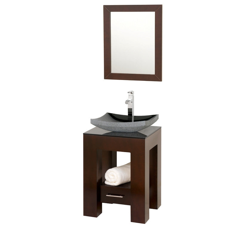 Wyndham Collection Amanda 22 Modern Vanity Set - Espresso