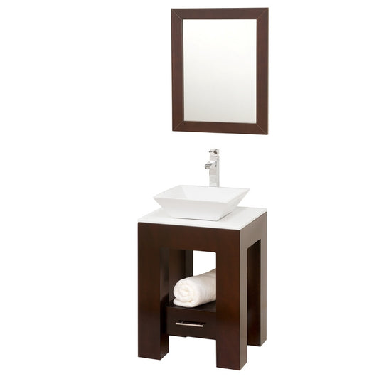 Wyndham Collection Amanda 22 Modern Vanity Set - Espresso