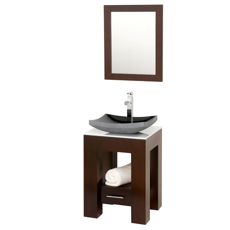 Wyndham Collection Amanda 22 Modern Vanity Set - Espresso