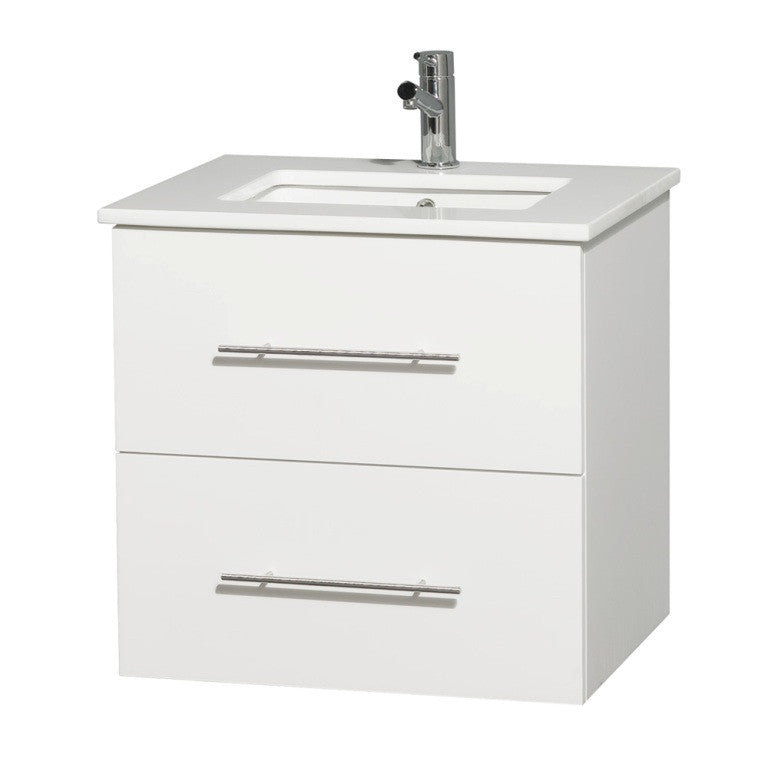 WYNDHAM COLLECTION Centra 24" Bathroom Vanity Set - White