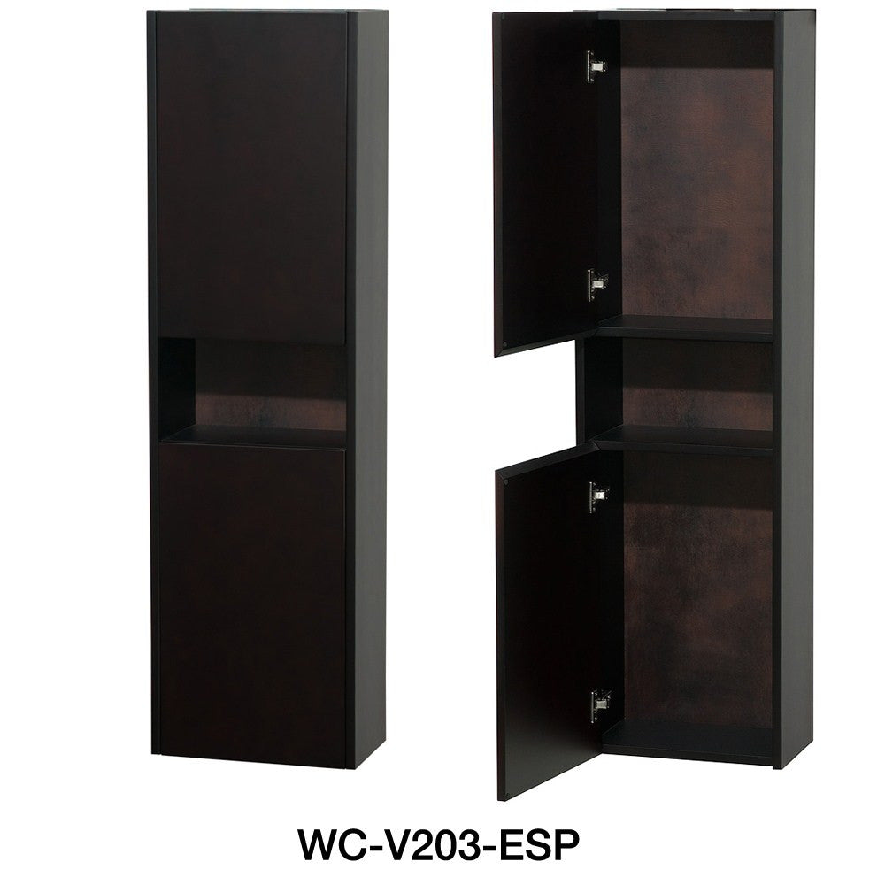 WYNDHAM COLLECTION Daytona 63-Inch Double Bathroom Vanity With Mirror - Espresso