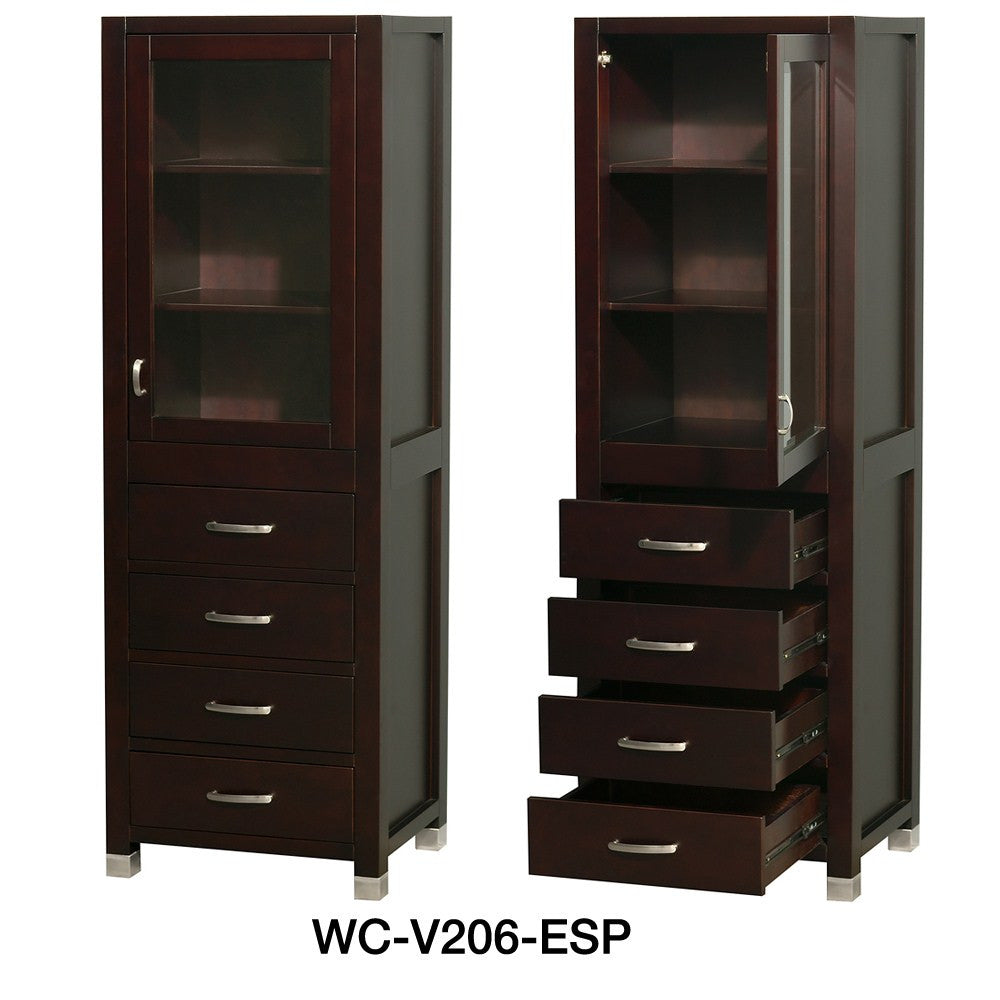 WYNDHAM COLLECTION Daytona 60-Inch Double Bathroom Vanity With Mirror - Espresso