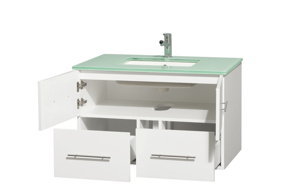 Wyndham Collection Centra 36" single bathroom vanity set - White