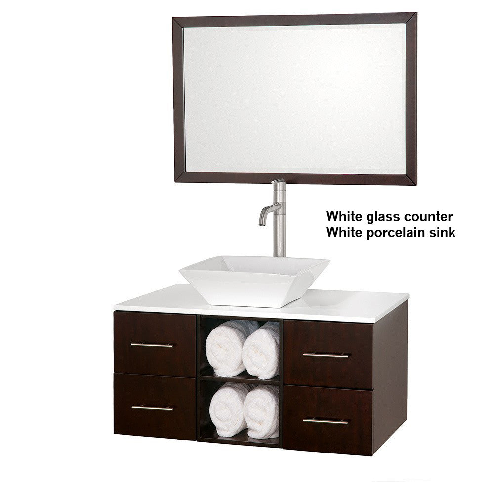 Abba 36-Inch Vanity Set - Espresso