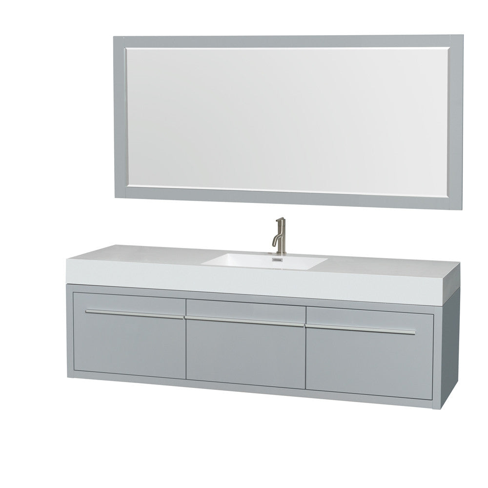 Axa 72 inch Single Bathroom Vanity - Dove Gray