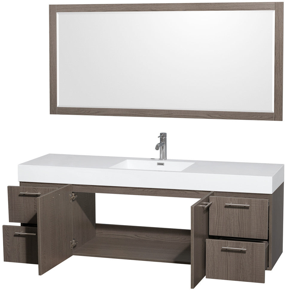 Wyndham Collection Amare 72 Single bathroom Vanity Set - Gray Oak